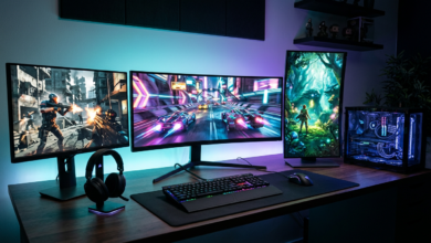 Best gaming monitors of 2026 lineup showing OLED, 4K, and 1440p displays